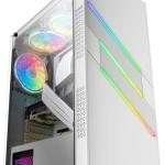 Caixa ATX MCU3W XL ARGB Vidro Temperado (Branco) - MARS GAMING