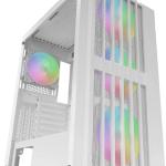 Caixa ATX MC - VAULT ARGB Vidro Temperado (Branco) - MARS GAMING