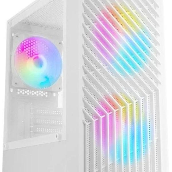 Caixa Micro - ATX MC - VORTEX Gaming FRGB Vidro Temperado (Branco) - MARS GAMING