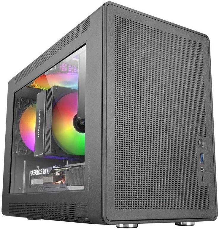 Caixa Micro - ATX MC - XPS Compact Gaming FRGB Vidro Temperado (Preto) - MARS GAMING