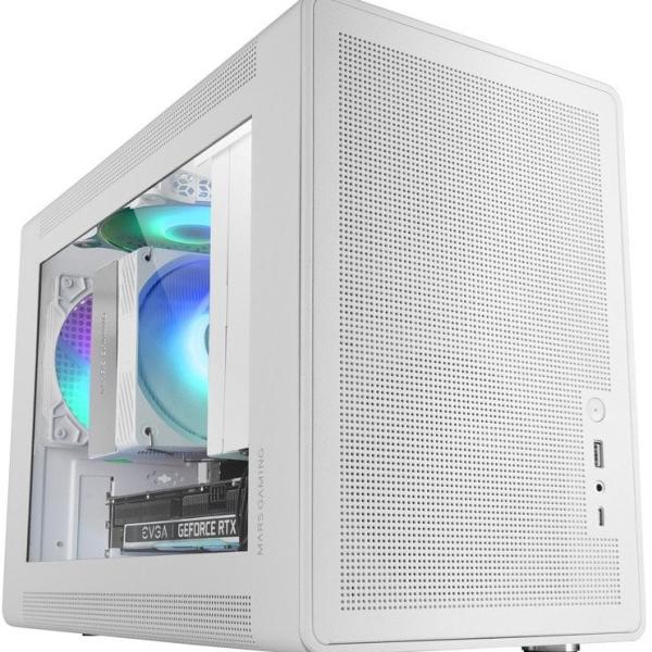 Caixa Micro - ATX MC - XPS Compact Gaming FRGB Vidro Temperado (Branco) - MARS GAMING