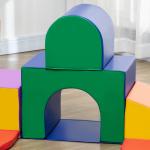 Conjunto de 7 Blocos de Psicomotricidade para Crianças Blocos de Constução Brinquedo para Aprendizagem Multicor