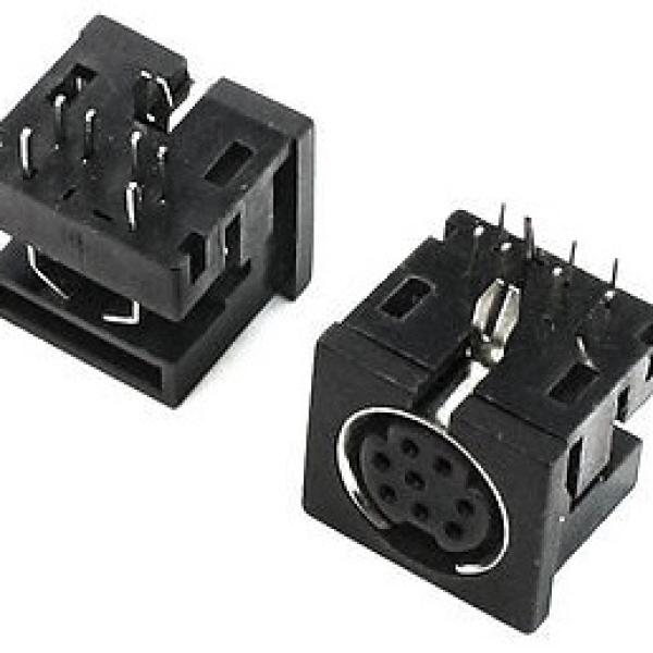 Ficha Mini DIN 8 Pinos Femea p/ C.I.