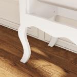 Móvel Sapateira Estilo Francês Sapateira com 2 Gavetas Prateleiras Ajustáveis para 16 Pares de Sapato 84x29x109 cm Branco