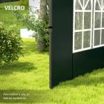Conjunto de 2 Paredes Laterais para Tendas de 3x3m e 3x6m Paredes Laterais com Janelas Transparentes 293x193cm Verde Escuro