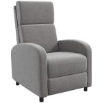 Poltrona Relax Reclinável até 160° Poltrona Reclinável Manual com Apoio para os Pés 64x86x102 cm Cinza