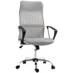 Cadeira de Escritório de Tecido de Malha Encosto para a Cabeça de PU Mecanismo de Inclinação 63x65x109 - 119 cm Cinza