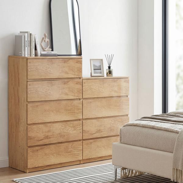 Cómoda de 4 Gavetas para Quarto Moderna Design sem Puxadores para Sala de Jantar Entrada 60x40x80 cm Madeira