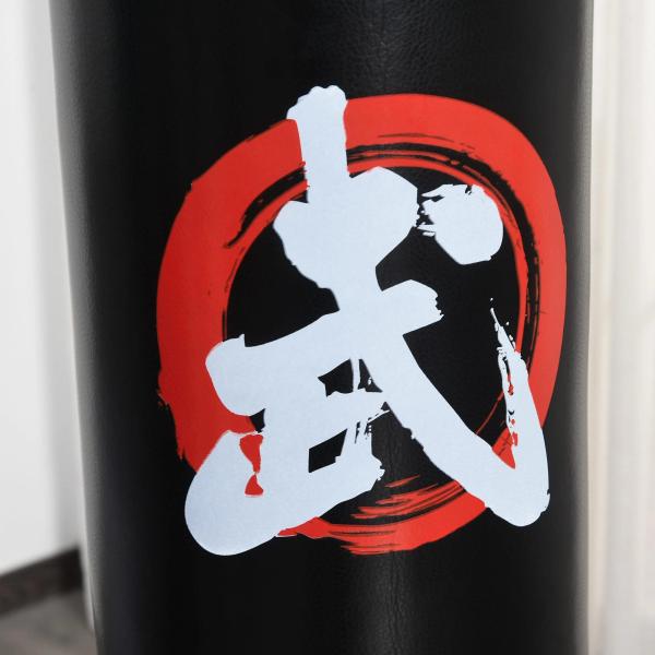 Saco de Boxe em Pé Saco de Boxe para Adultos com Grande Base Preenchível de Areia e Água Ø60x180 cm Preto e Vermelho