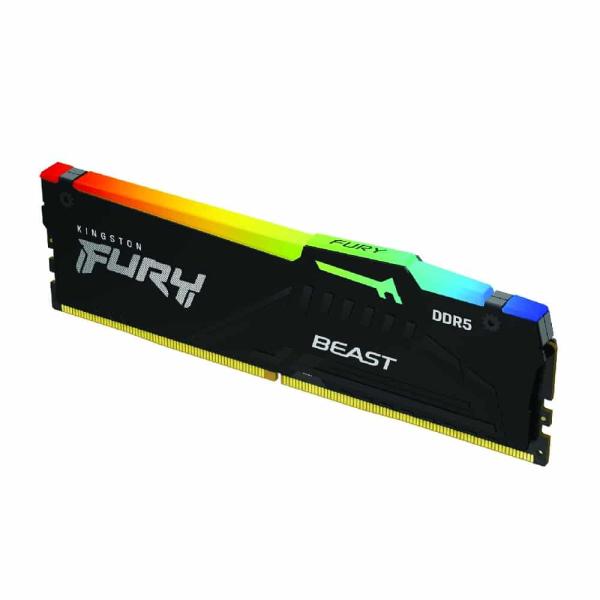 Memória DIMM Kingston FURY Beast RGB 16GB DDR5 6400MHz 1.4V CL32 — Recondicionada