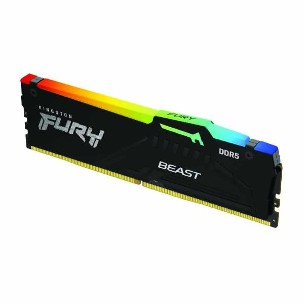 Memória DIMM Kingston FURY Beast RGB 8Gb DDR5 5600 MHz 1.25V CL40 Unbuffered - On - Die ECC — Recondicionada