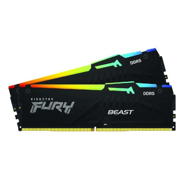 Memória DIMM Kingston Fury Beast RGB EXPO 32GB (2x16GB) DDR5 6000MHz CL30 — Recondicionada