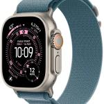 Apple Watch Ultra 3 GPS + Cellular 49mm Titânio Natural c/ Bracelete Loop Alpine Azul - Claro L
