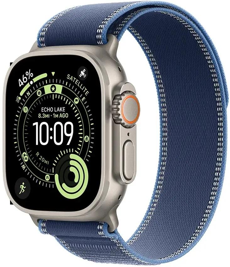 Apple Watch Ultra 3 GPS + Cellular 49mm Titânio Natural c/ Bracelete Loop Trail Azul/Azul - Vivo M/L