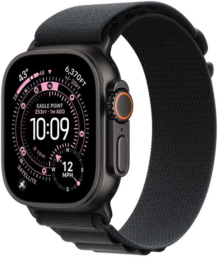 Apple Watch Ultra 3 GPS + Cellular 49mm Titânio Preto c/ Bracelete Loop Alpine Preta M