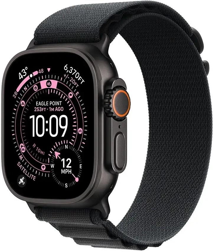 Apple Watch Ultra 3 GPS + Cellular 49mm Titânio Preto c/ Bracelete Loop Alpine Preta L