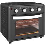 Mini Forno Elétrico 30L 1600W Mini Forno de Convecção com 7 Modos Temporizador e Temperatura Ajustável 43x39x39 cm Preto