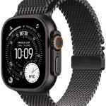 Apple Watch Ultra 3 GPS + Cellular 49mm Titânio Preto c/ Bracelete Loop Milanesa Titânio Preto L