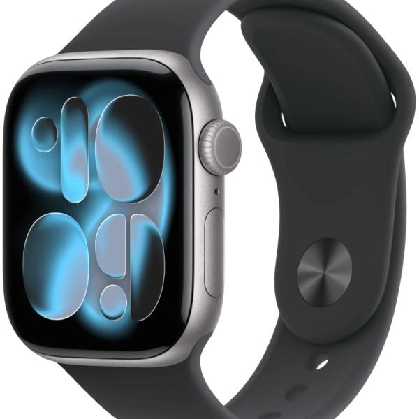 Apple Watch Series 11 GPS + Cellular 42mm Cinzento Sideral c/ Bracelete Desportiva Preta S/M