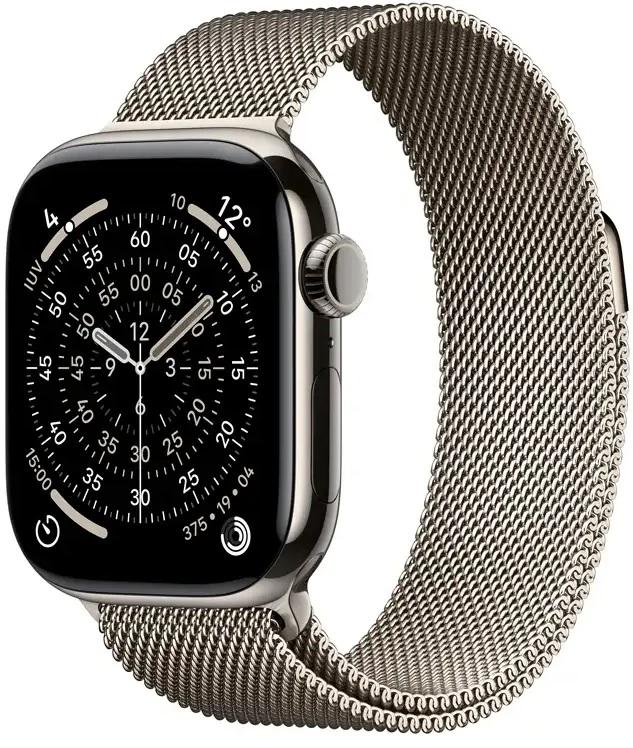 Apple Watch Series 11 GPS + Cellular 42mm Natural c/ Bracelete Loop Milanesa Aço Inoxidável Natural