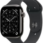 Apple Watch Series 11 GPS + Cellular 42mm Titânio Ardósia c/ Bracelete Desportiva Preta S/M