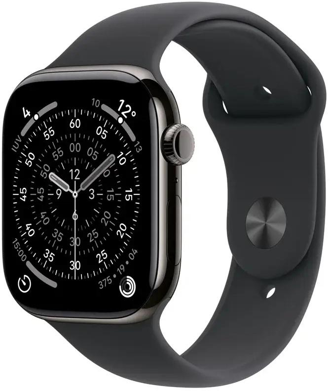 Apple Watch Series 11 GPS + Cellular 42mm Titânio Ardósia c/ Bracelete Desportiva Preta S/M