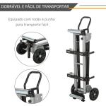 Suporte universal para serra de esquadria dobrável com distância de trabalho ajustável 123,5 - 245x73x96 cm Preto