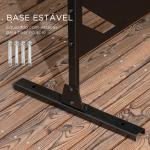 Biombo de 3 Peças Separador de Ambientes com Desenho de Folha de Bananeira Biombo para Exterior 122x45x198 cm Preto
