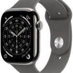 Apple Watch Series 11 GPS + Cellular 46mm Titânio Natural c/ Bracelete Desportiva Cinzento Rocha S/M