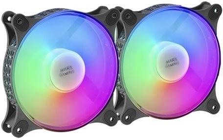 Pack 2x Ventoinhas 120mm MFX FRGB (Preto) - MARS - GAMING
