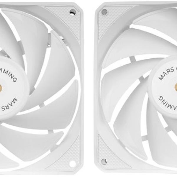 Pack 2x Ventoinhas 120mm MF - NCLX2W (Branco) - MARS - GAMING