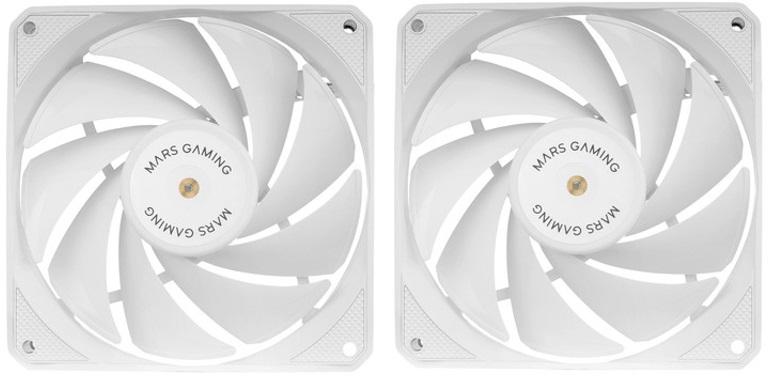 Pack 2x Ventoinhas 120mm MF - NCLX2W (Branco) - MARS - GAMING