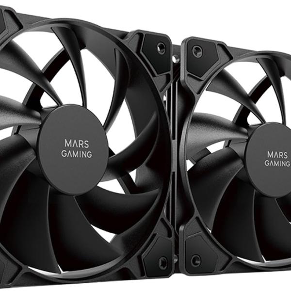 Pack 2x Ventoinhas MF - PWMX2 120mm (Preto) - MARS - GAMING