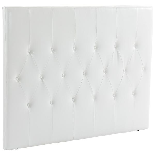 Cabeceira de Cama 160cm Cabeceira de Cama Estofada em Linho e Acolchoada 2 Formas de Uso 160x7x120cm Branco