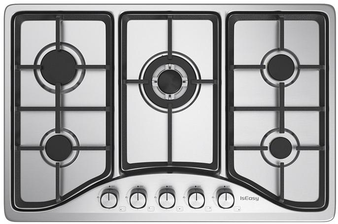 Placa a Gás MGBS - 765 5 Zonas 10500W (Inox) - ISEASY