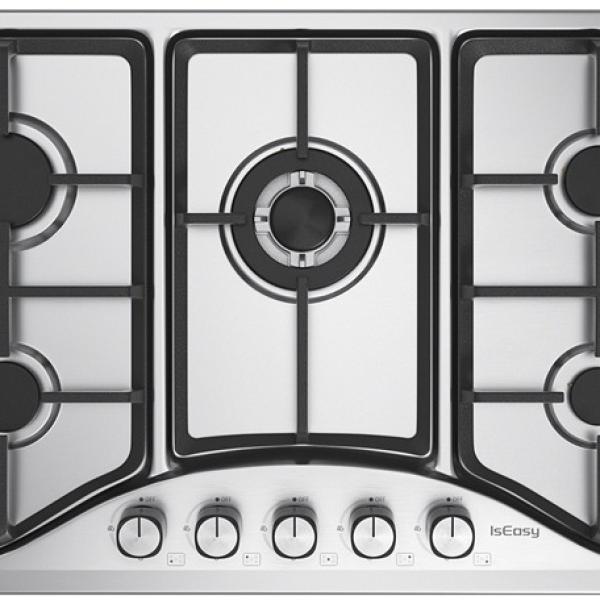 Placa a Gás MGBS - 765 5 Zonas 10500W (Inox) - ISEASY