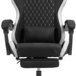Cadeira Gaming MGC - X (Preto/Branco) - MARS GAMING
