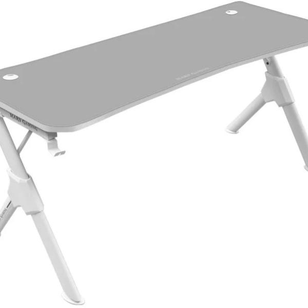 Mesa Gaming MGD140 140x60cm (Cinzento/Branco) - MARS - GAMING