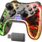 Comando Gamepad MGP - 24 Wireless RGB (Transparente) - MARS GAMING