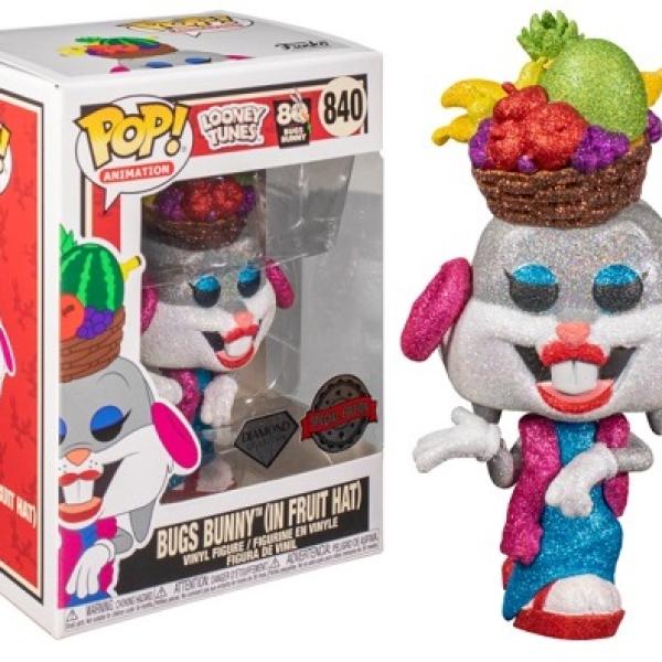 Figura Pop! Bugs Bunny c/ Chapéu de Frutas e Glitter Looney Tunes - FUNKO