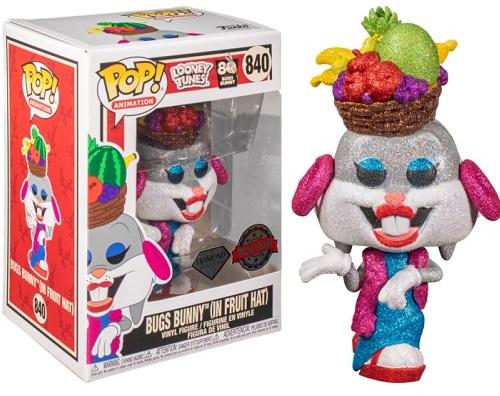 Figura Pop! Bugs Bunny c/ Chapéu de Frutas e Glitter Looney Tunes - FUNKO