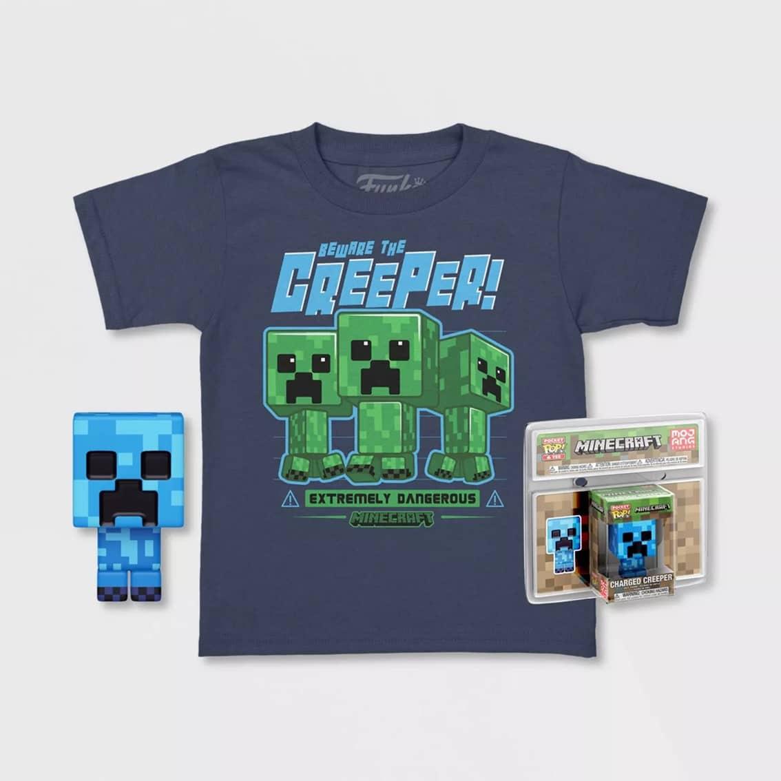 Funko Pop! Creeper - Minecraft + Camisola (L) — Recondicionado