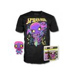 Funko Pop! SpiderMan Black Light - Marvel + Camisola (XL) — Recondicionado