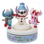 Figura Enesco! Stitch And Angel Building a Snow - Disney — Recondicionado