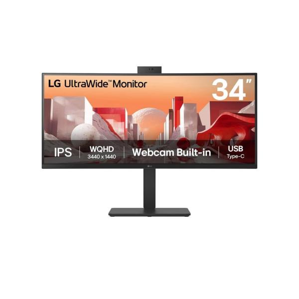 Monitor LG 34BA85QE - B 34" UltraWide CURVO IPS 3440 x 1440 WQHD @ 60 Hz 300 cd/m² 1000:1 HDR10 5 ms 2xHDMI DisplayPort USB - C Multimédia
