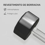 Conjunto de 2 Halteres Dodecagonais 2 x 10 kg em Metal com Revestimento em Borracha para Treino em Casa e Ginásio Preto