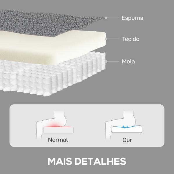 Poltrona Relax Reclinável Manual Poltrona Relax de Borreguito com Função de Baloiço 360° Reclinável até 135º 76x94x100 cm Cinza