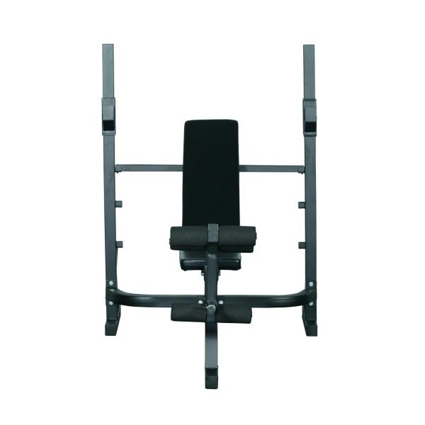 Banco de Musculação Multifuncional com Altura Ajustável de 3 Níveis para Treino de Corpo Inteiro 175x98x130 cm Preto