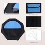 Parque Dobrável para Cães e Gatos, Cercado Portátil para Animais Pequenos, Impermeável em Tecido Oxford, Ø90x41 cm, Azul
