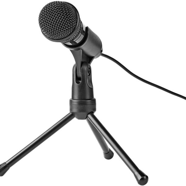 Microfone Condensador c/ Tripé (Preto) - NEDIS